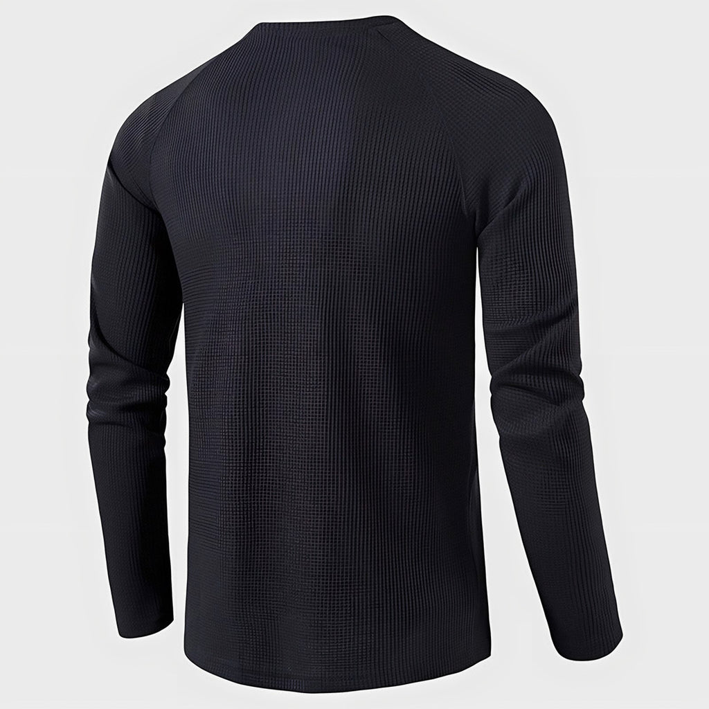 Men's Knit Long Sleeve Henley — view 9