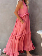 Women's Sleeveless Halter Maxi Dress — view 10