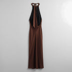 Women's Halter Neck Open Back Maxi Dress — view 6