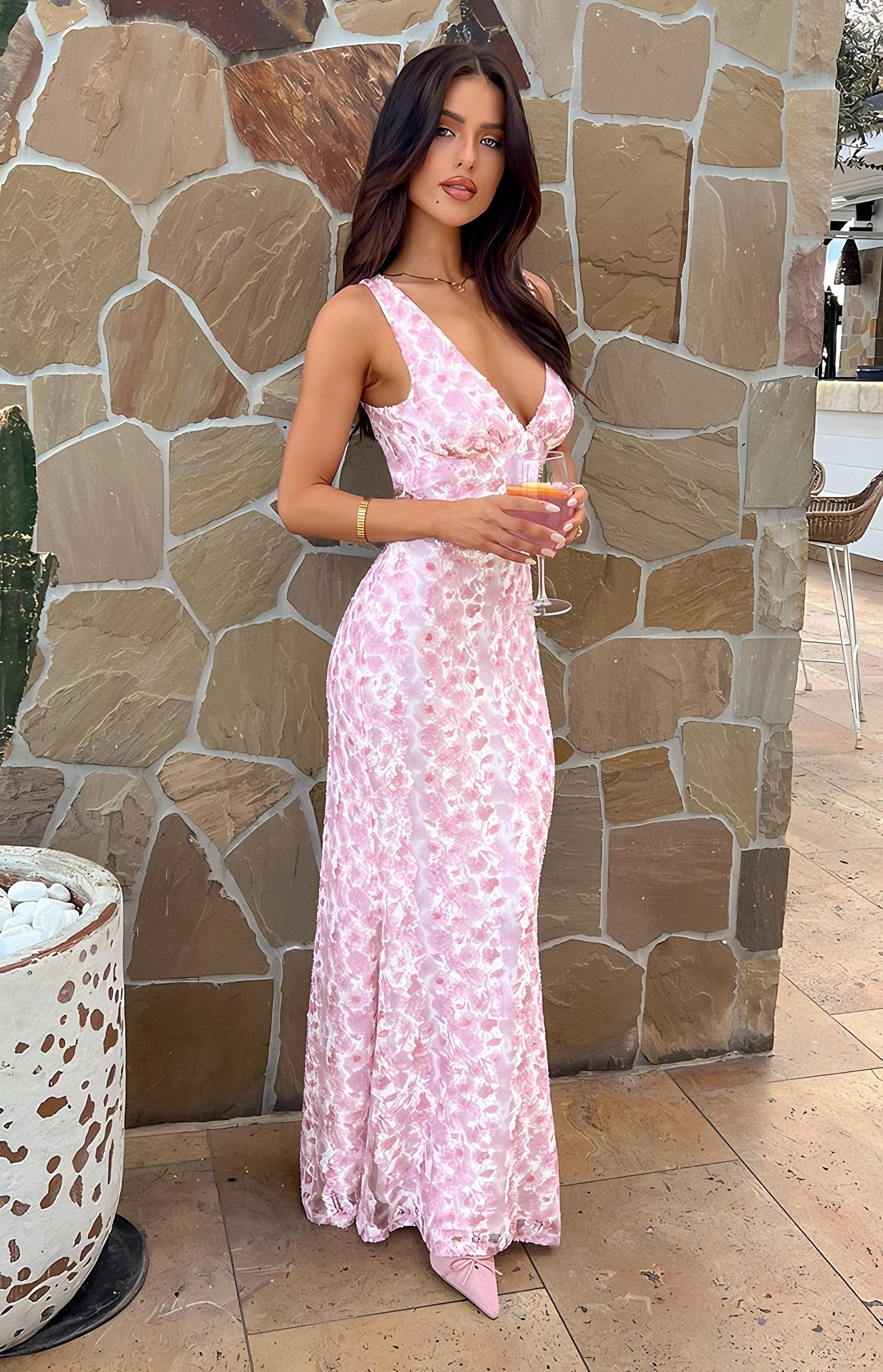 Women's Sleeveless Open Back Maxi Dress — view 12