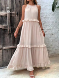 Women's Sleeveless Halter Maxi Dress — view 5