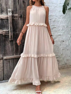Women's Sleeveless Halter Maxi Dress — view 5
