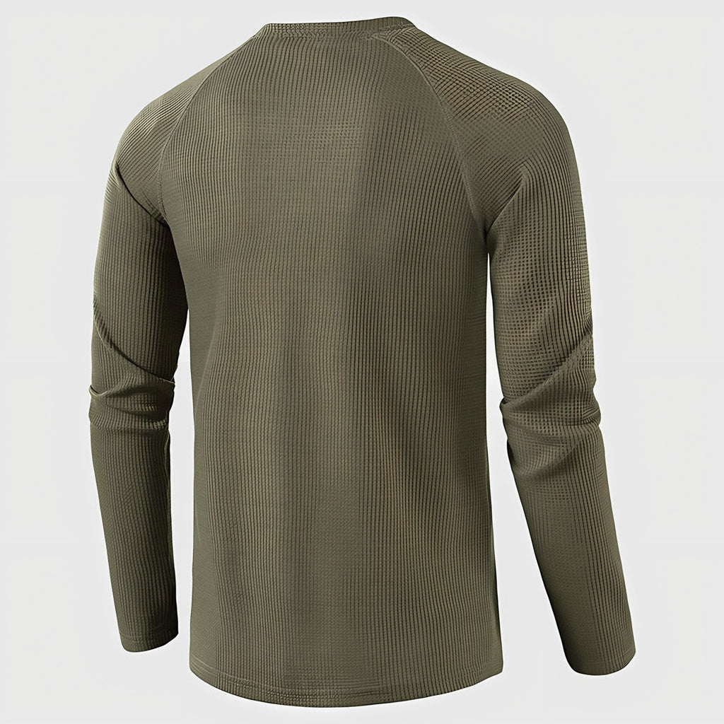 Men's Knit Long Sleeve Henley — view 6