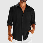 Raivo | Men's Long Sleeve Linen Overshirt