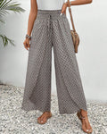 Lucie | Women’s Smocked Waist Palazzo Trousers — TOPNEWPLACE