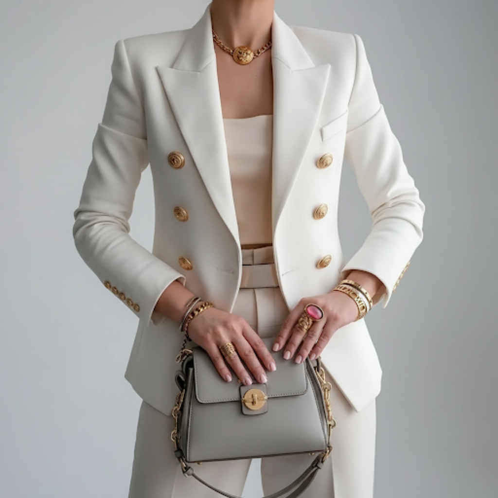 Natalia | Women’s Double-Breasted Long Sleeve Blazer