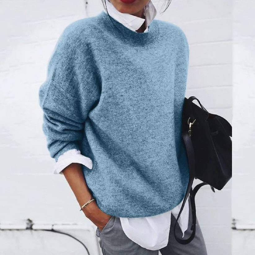 Poppy | Crew Neck Knit Sweater — TOPNEWPLACE (view 2)