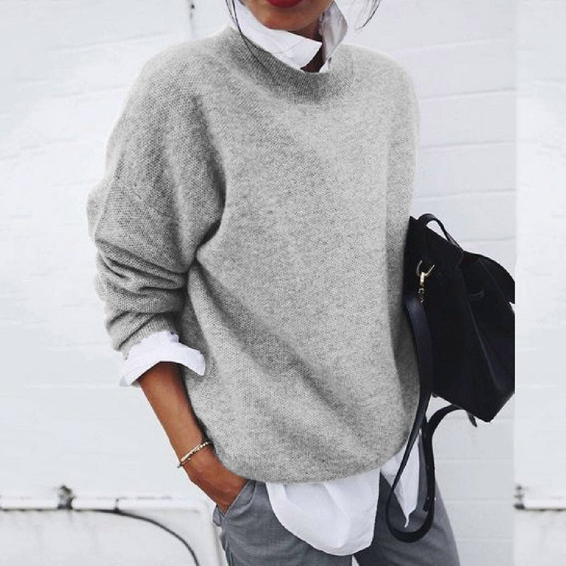 Poppy | Crew Neck Knit Sweater — TOPNEWPLACE (view 4)