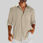 Raivo | Men's Long Sleeve Linen Overshirt