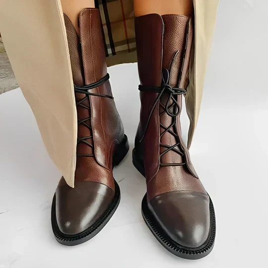 Silvia | Women’s Lace Up Mid Calf Boots