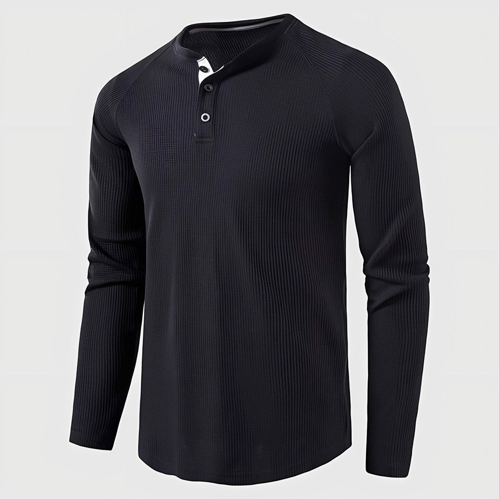 Men's Knit Long Sleeve Henley — view 7