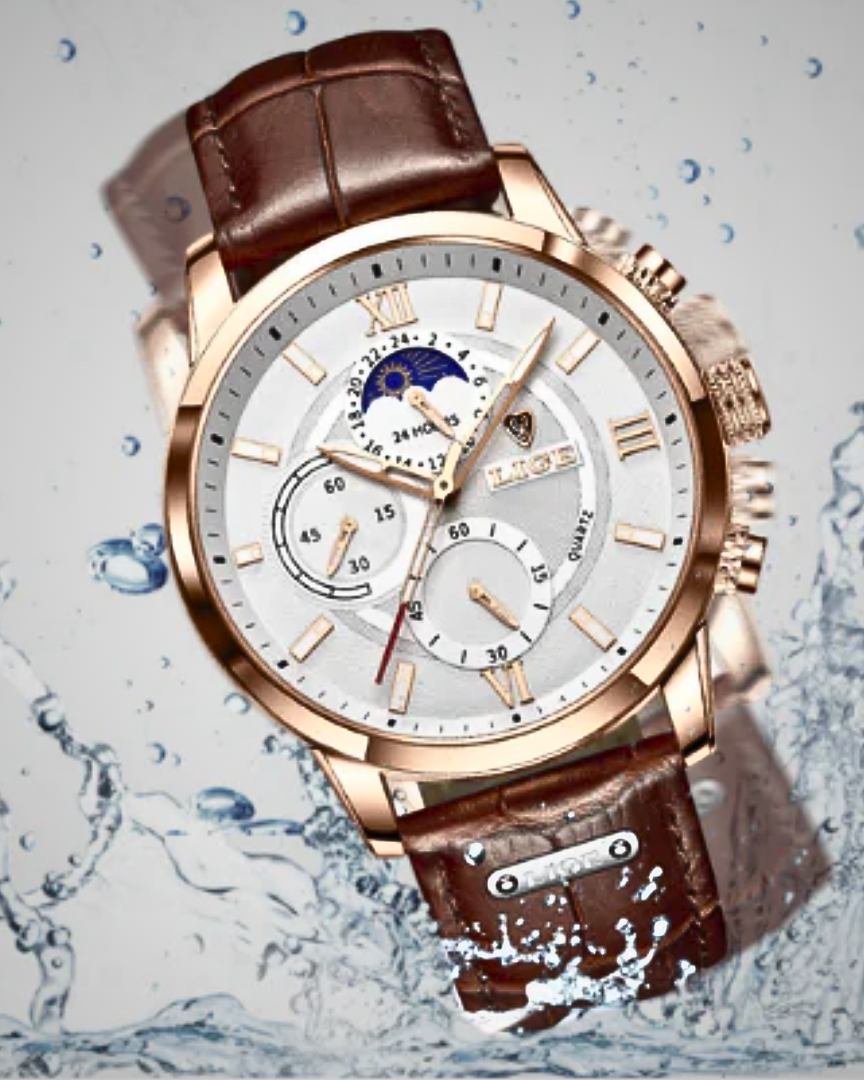 Benedict | Men’s Sun Moon Chronograph Watch