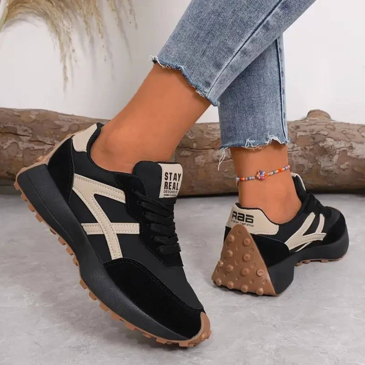 Brigitte | Women’s Chunky Low-Top Sneakers — TOPNEWPLACE (view 2)