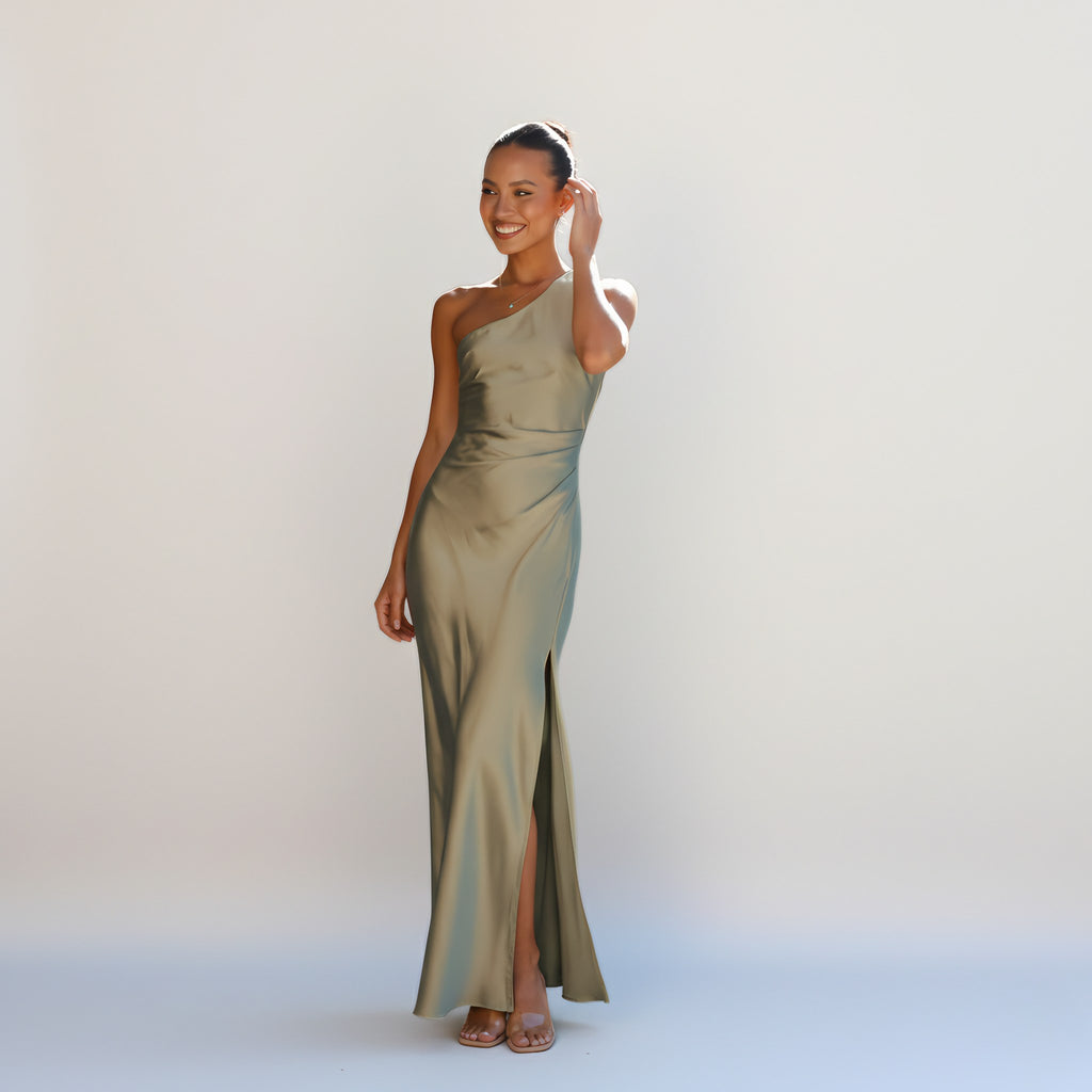 Women's One Shoulder Maxi Dress — view 3