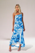 Women's One Shoulder Floral Maxi Dress — view 1