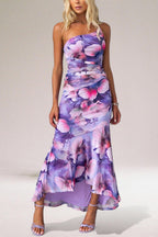 Women's One Shoulder Floral Maxi Dress — view 4