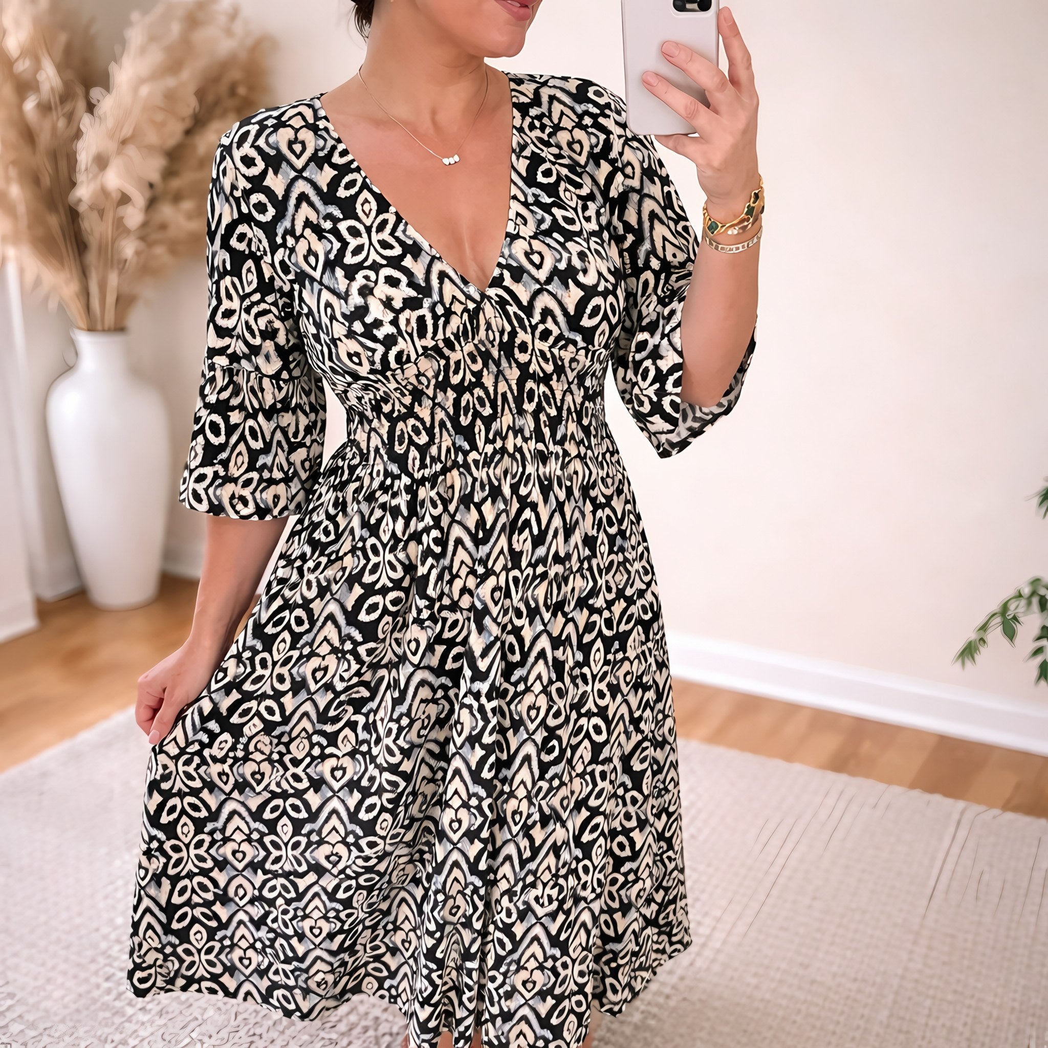 Women's A-Line V-Neck Maxi Dress — view 2