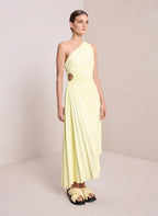 Women's One-Shoulder Pleated Maxi Dress — view 16