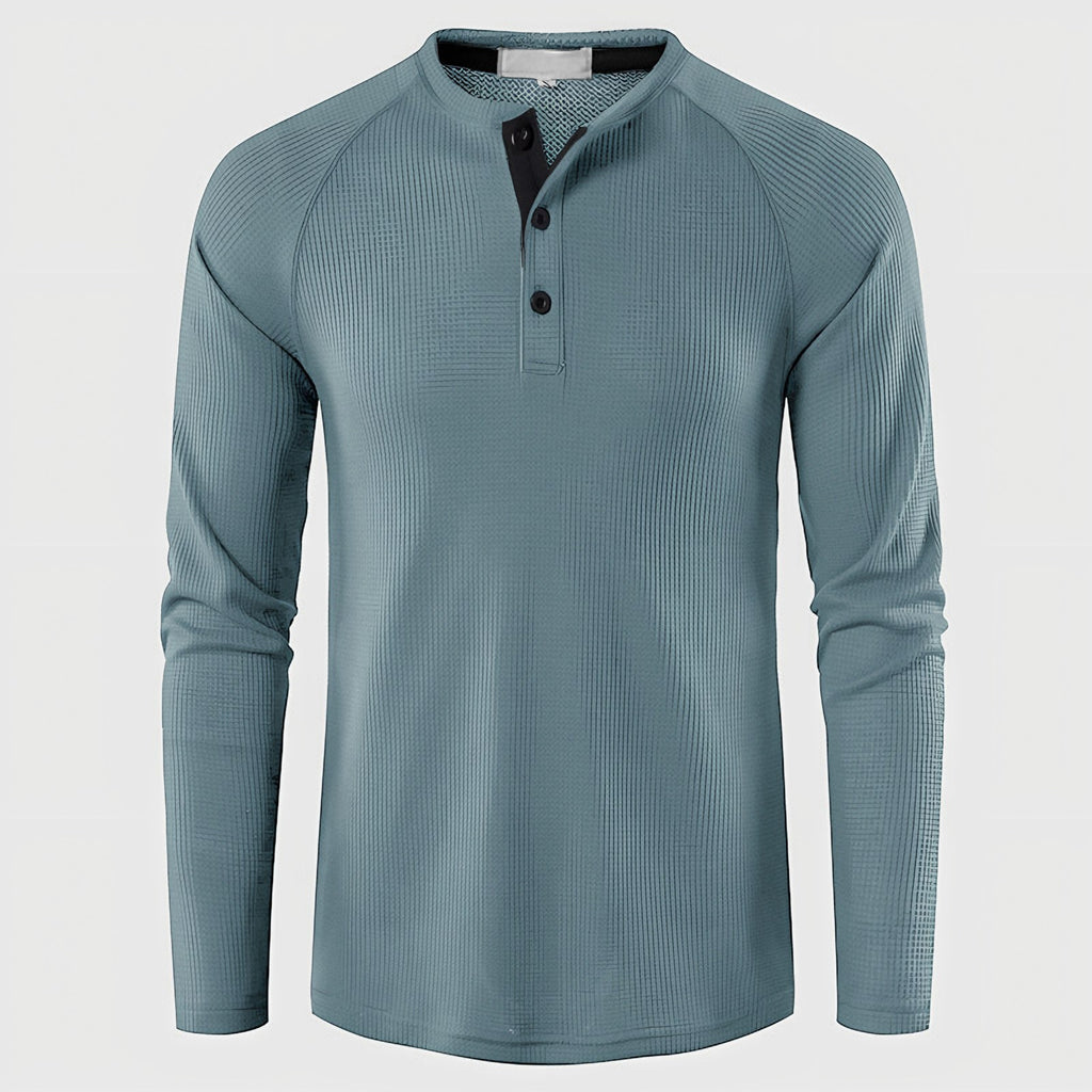 Men's Knit Long Sleeve Henley — view 13