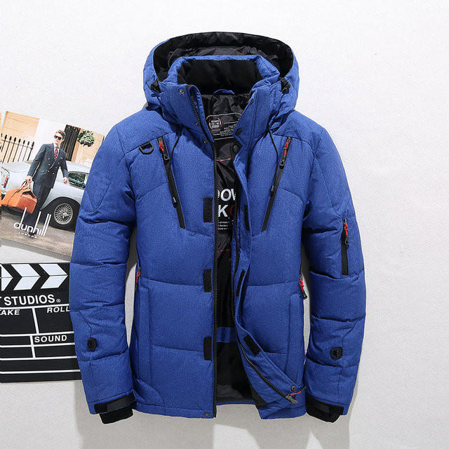 Duck Down Jacket Thermal Insulated Winter Coat With Windproof Hood — view 1