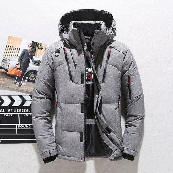 Duck Down Jacket Thermal Insulated Winter Coat With Windproof Hood — view 2