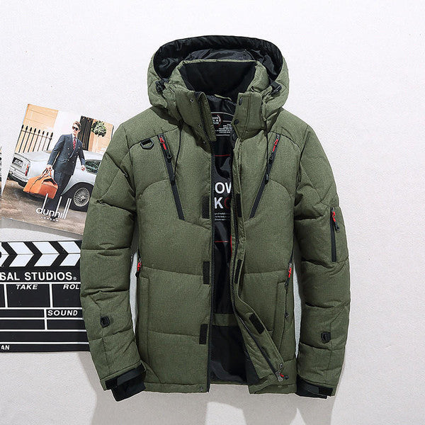 Duck Down Jacket Thermal Insulated Winter Coat With Windproof Hood — view 5
