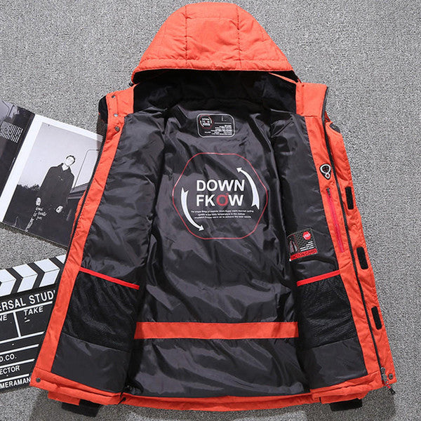 Duck Down Jacket Thermal Insulated Winter Coat With Windproof Hood — view 6