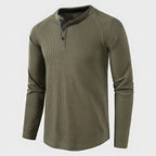 Men's Knit Long Sleeve Henley — view 4