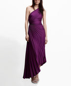 Women's One-Shoulder Pleated Maxi Dress — view 18