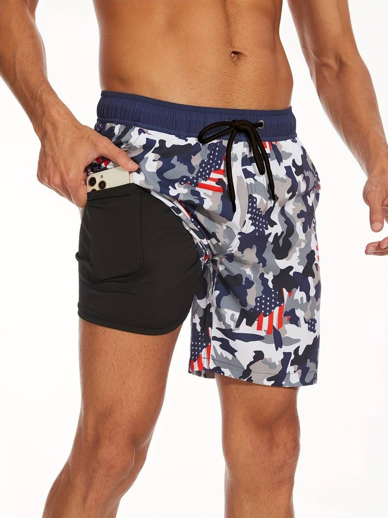 Henry | Flamingo Print Swim Trunks
