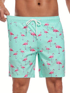 Henry | Flamingo Print Swim Trunks — TOPNEWPLACE (view 2)