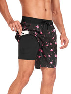 Henry | Flamingo Print Swim Trunks