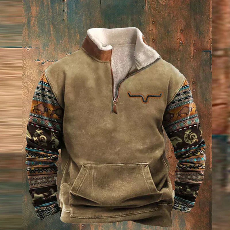 Jasper | Fleece Quarter Zip Sweatshirt — TOPNEWPLACE (view 3)