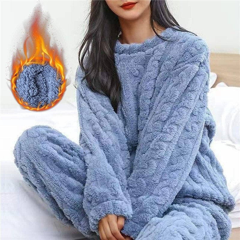 Annabelle | Fluffy Pajama Two Piece Set — TOPNEWPLACE (view 8)