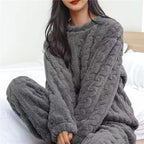 Annabelle | Fluffy Pajama Two Piece Set — TOPNEWPLACE (view 2)