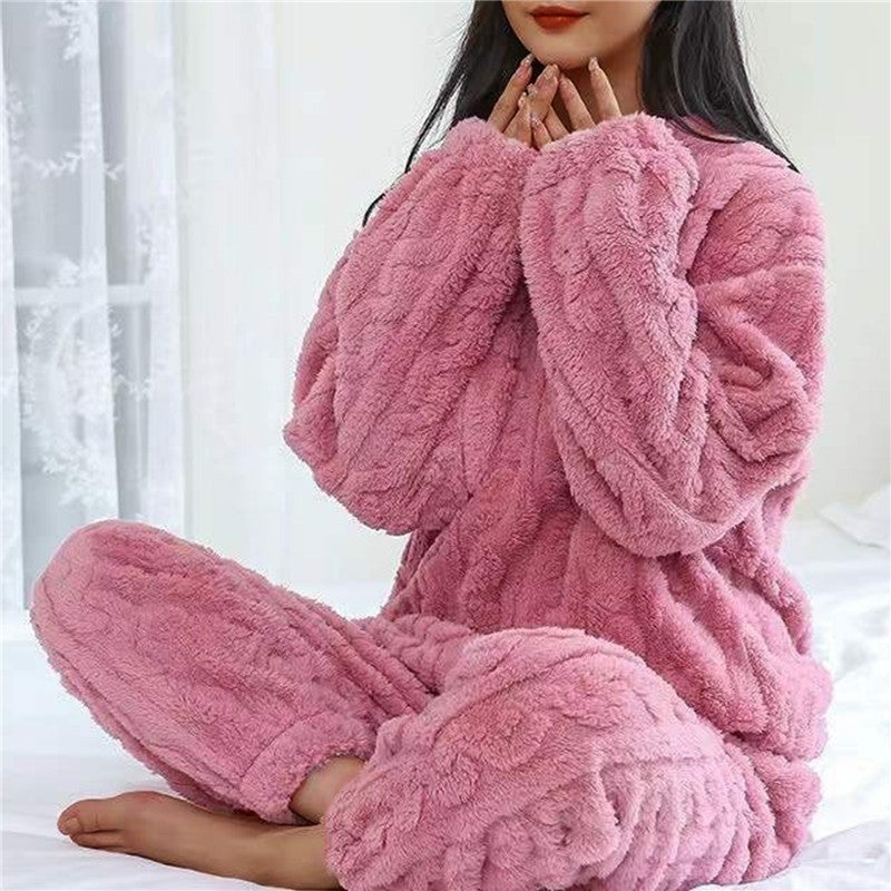 Annabelle | Fluffy Pajama Two Piece Set — TOPNEWPLACE (view 4)