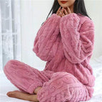 Annabelle | Fluffy Pajama Two Piece Set — TOPNEWPLACE (view 4)