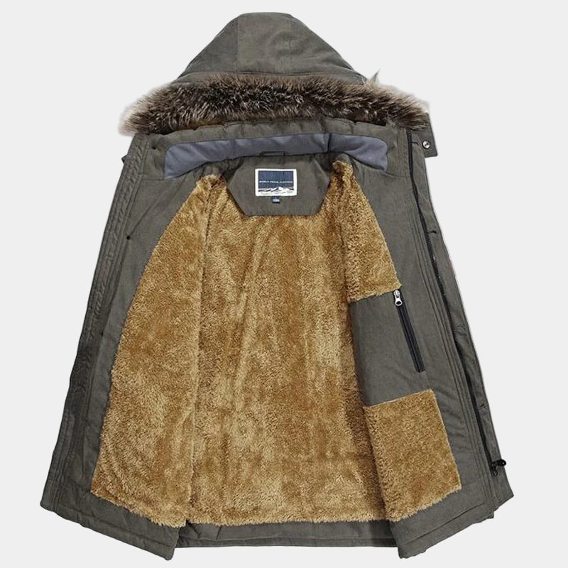 Oliver | Fur Hooded Winter Parka Coat — TOPNEWPLACE (view 6)