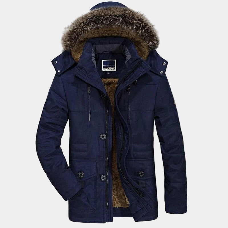 Oliver | Fur Hooded Winter Parka Coat — TOPNEWPLACE (view 2)