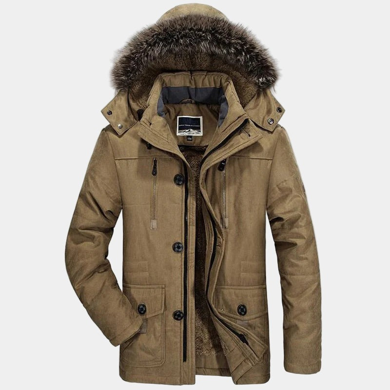 Oliver | Fur Hooded Winter Parka Coat — TOPNEWPLACE (view 4)