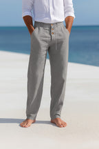 Ludvig | Men's Linen Straight Leg Trousers