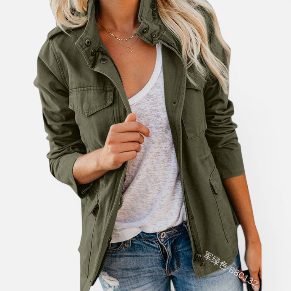 Pocket Detail Zip Jacket — Warm