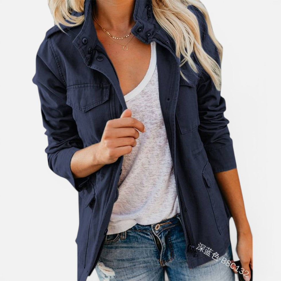 Pocket Detail Zip Jacket — Warm