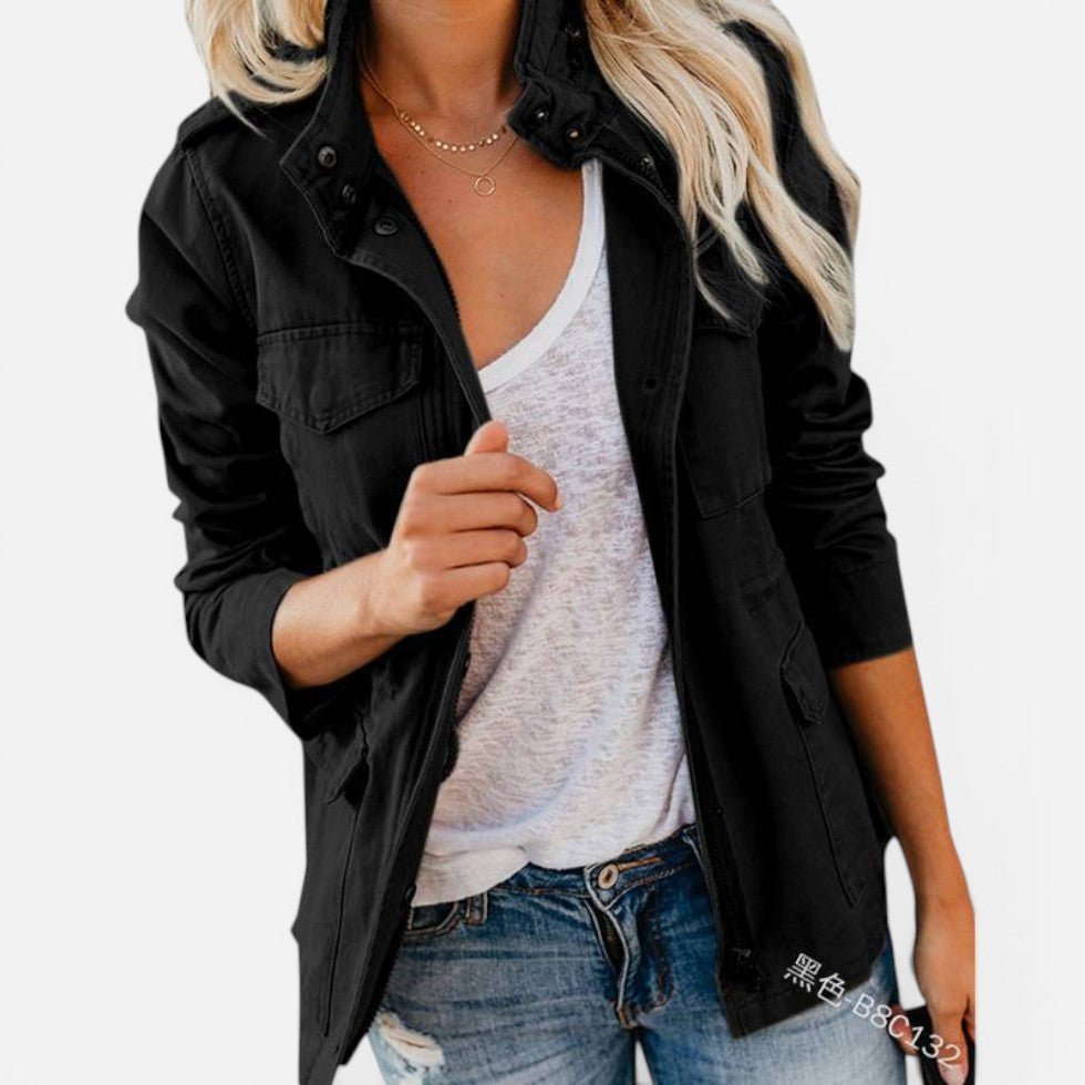 Pocket Detail Zip Jacket — Warm
