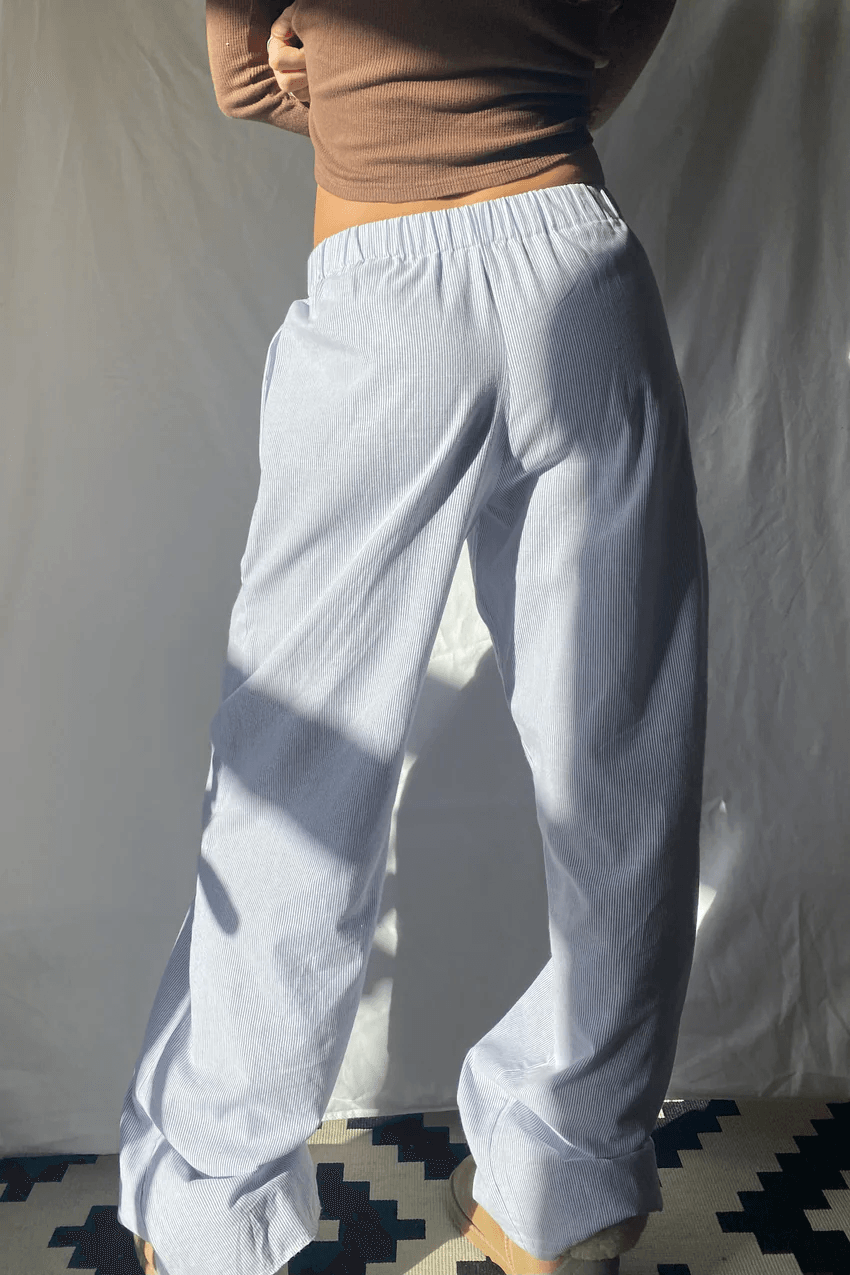 Belle | Women’s Pinstripe Pajama-Style Trousers — TOPNEWPLACE (view 2)