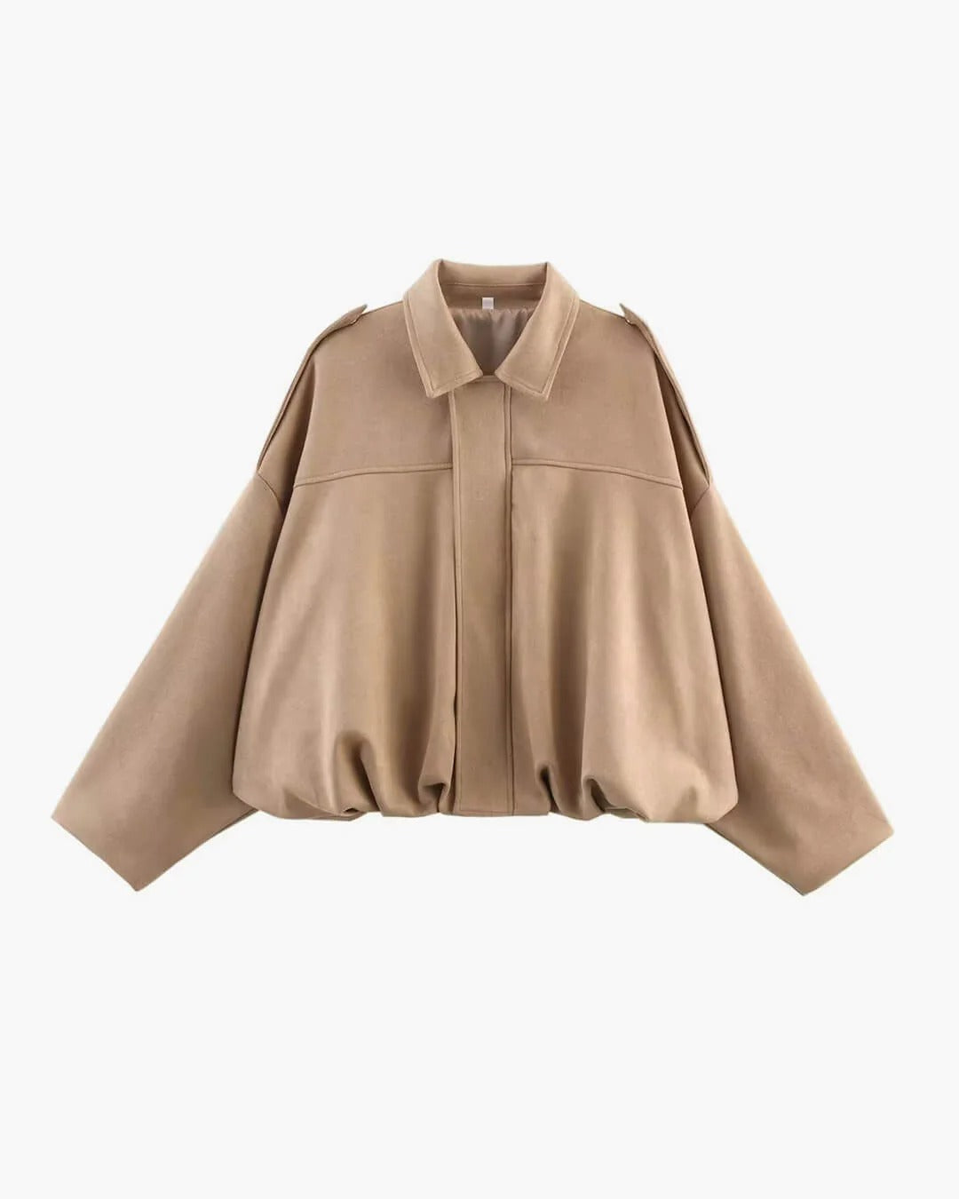 Sabina | Women's Faux Suede Collared Bomber Jacket