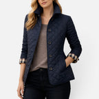 Quilted Button Front Jacket — Warm