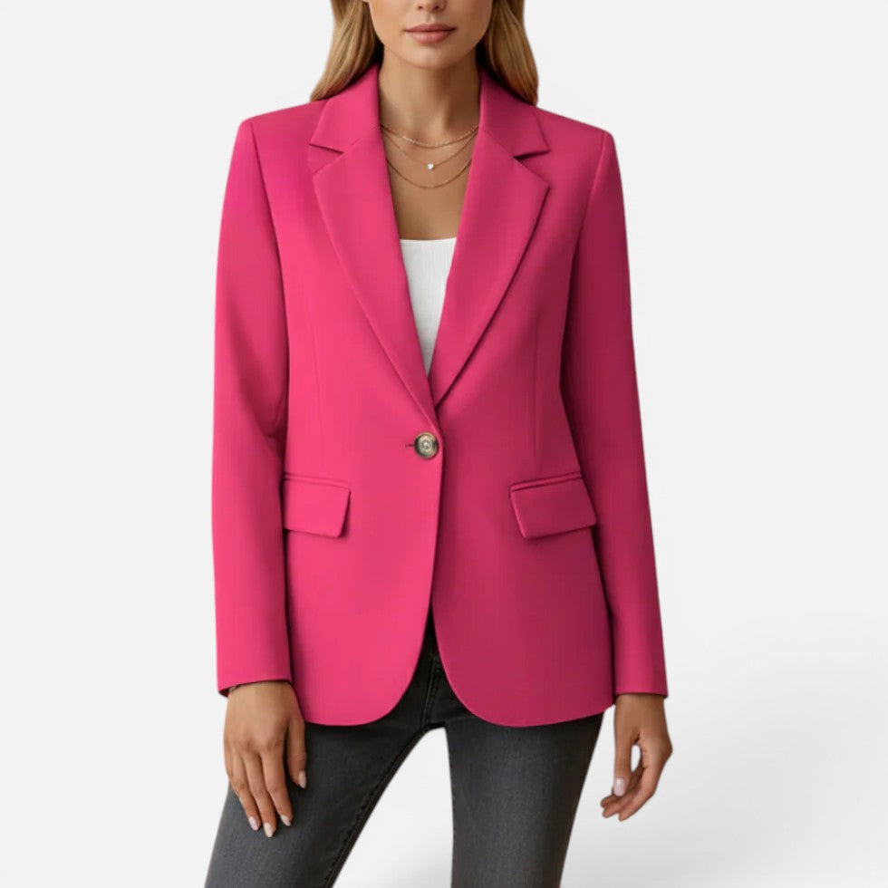 Tailored Single Button Long Sleeve Blazer — Comfortable