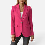 Tailored Single Button Long Sleeve Blazer — Comfortable