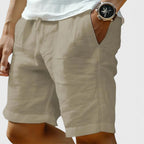 Light Linen Shorts Relaxed Fit Drawstring Pockets — Comfortable